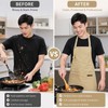 Canvas Work Apron for Cooking and Crafts – Adjustable Cross-Back