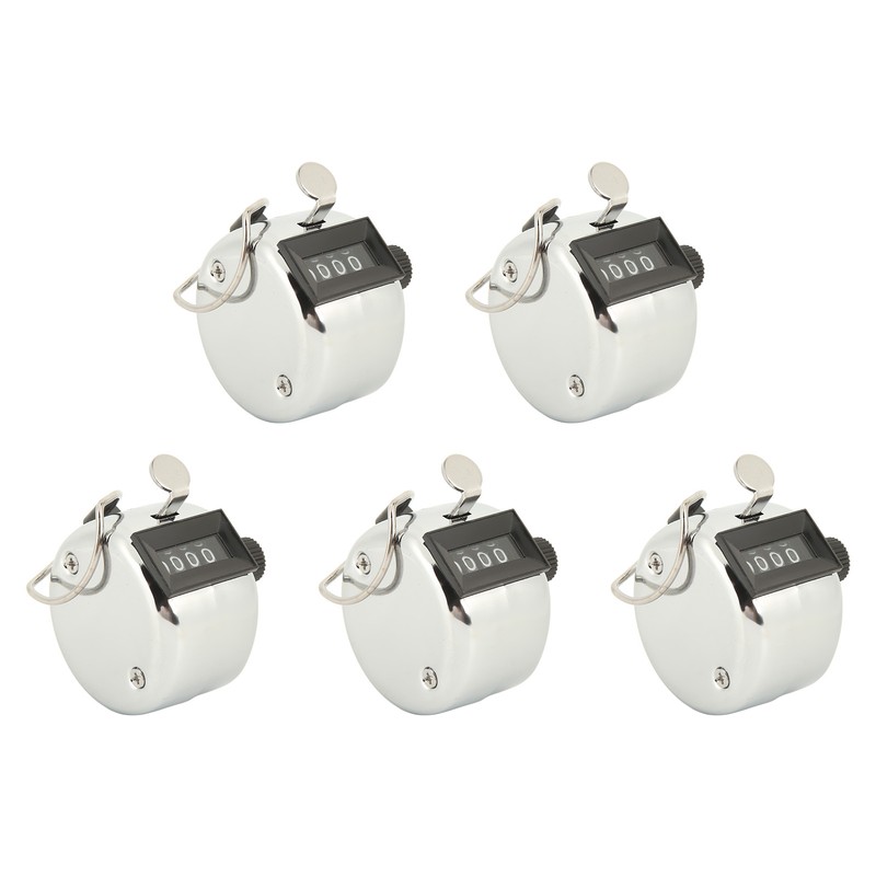 5 Pcs Clicker Counter 4 Digit Metal Case Accurate Hand