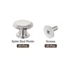 sourcing map Flat Studs Rivet 20 Sets 10.5x6.5mm Purse Feet