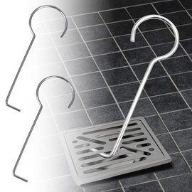 Yuiturt 3 Pieces Stainless Steel Drain Key Lifting Hook Drain Grille Puller Extractor Wrench for Shower Drain, Bathtubs and Kitchen Drain Grille Remover