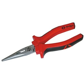 Redline Flachrundzange, 200 mm, Gesamtlänge 200 mm, lange Nase, Grifftyp ergonomisch, Backenlänge 75 mm, Backenöffnung max. 50 mm, Backentyp Scherknase, Länge 200 mm