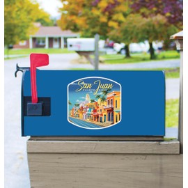 San Juan Puerto Rico Design C Souvenir Magnetic Mailbox Cover