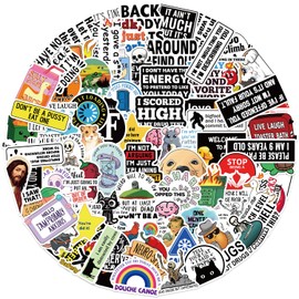 50 PCS Cartoon Snarky Meme Stickers - Hilarious Waterproof Vinyl Decals for Adults, Perfect for Water Bottles, Laptops, and More! Add a Touch of Sarcasm to Your Style!
