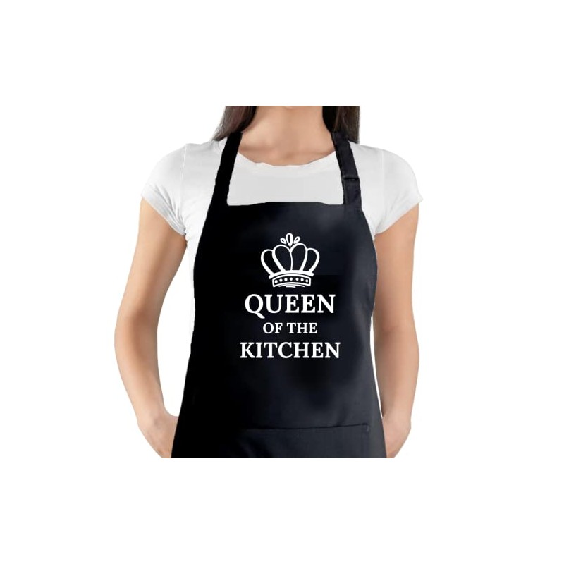 Second Ave Women's Queen of The Kitchen Black Apron Baking