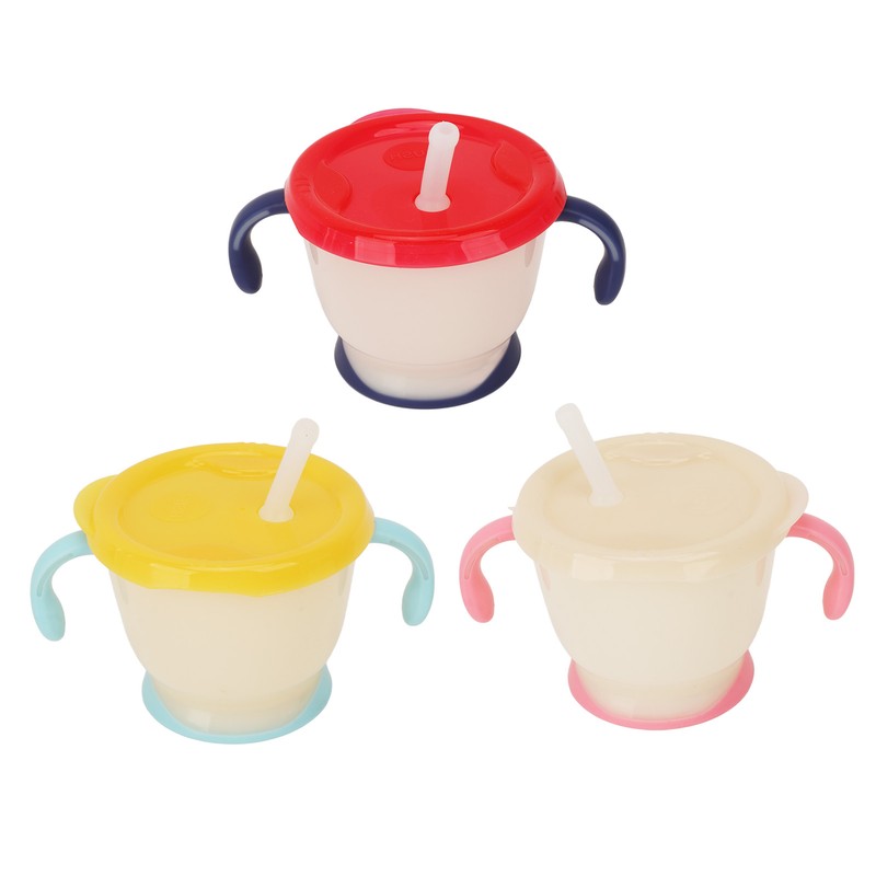 3PCS Baby Straw Cup 150ml Spill Proof Toddler Baby Training