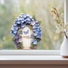 Hydrangea Flower Garden House - Fairy Door Wall Sticker