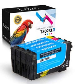 Leize Remanufactured Ink Cartridges for Epson 802XL T802XL T802 802 4-Pack (Black, Cyan, Magenta, Yellow), use for Epson Workforce Pro WF-4720 WF-4730 WF-4734 WF-4740 EC-4020 EC-4030 EC-4040