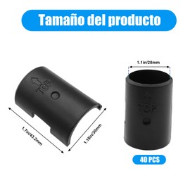 Clips de Alambre para Estantes (40, Negro1)