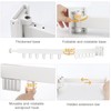SWAWIS Clothes Airer White Wall Mounted Clothes Rail 90 cm