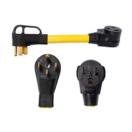 ONETAK NEMA 14-50P to 6-50R 240V 50 Amp 4 Prong Male Plug to 3 Prong Female Receptacle Generator Welder Dryer Power Cord Adapter Connector (1FT)