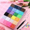 JOLCEEY Nail Art Rhinestones 4mm Bedazzling Kit Flat Back Gems