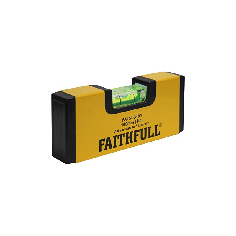 Faithfull FAISLB100 Pocket Magnetic Spirit Level 100mm (4in)