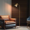 Light Luxury Adjustable Golden Floor Lamp for Living Room Bedroom