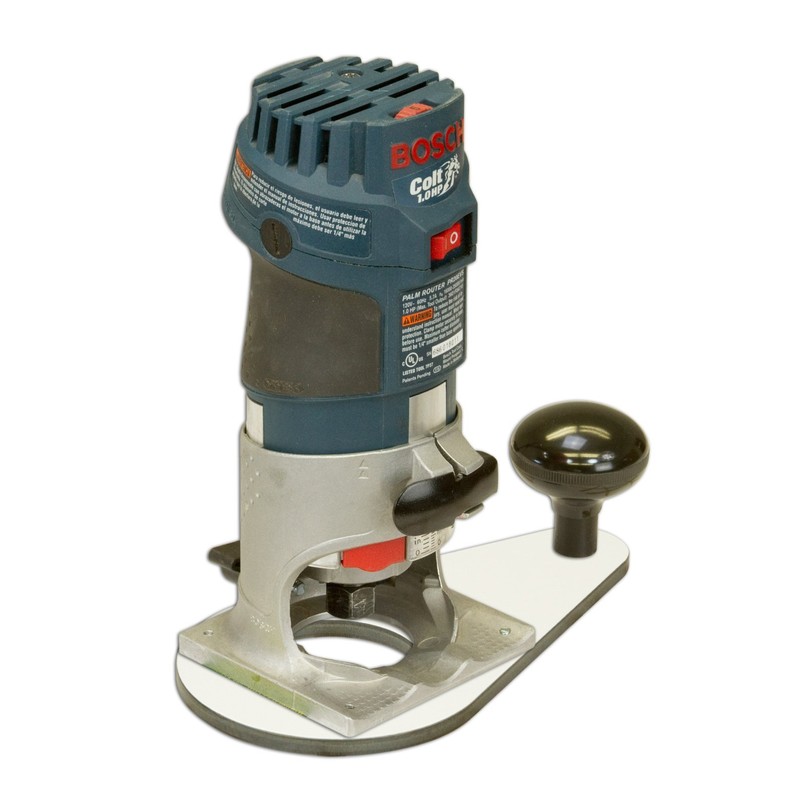 Woodhaven 8325 Trim/Compact/Palm Router Offset Baseplate w/Single Handle for Bosch