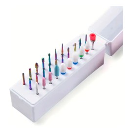 Juego Manicura Pedicura Broca Uña Cerámica Profesional 30pcs