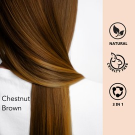 Onilyua Chestnut Brown Hair Dye Shampoo, Instant Hair Dye for Men & Women, Long lasting Color SHampoo Hair Dye for All Hair Types, Esay to Use Shampoo Para Canas 16.9 Fl Oz (Chestnut brown)