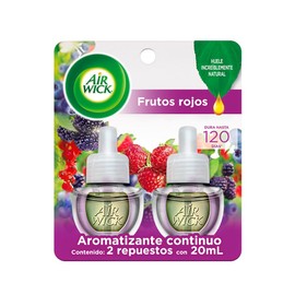 Air Wick® Aromatizante de Ambiente Eléctrico 2 Repuestos Frutos Rojos 20 ml c/u