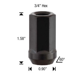 PEP BOYS White Knight Wheel Accessories 619174 - Wheel Lug Nut, Rear, Front 12mm-1.50