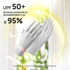 JIABAIYUE Guantes de protección Solar para Mujer Hombres,UPF 50+ Guantes de protección UV para Verano para Golf,Senderismo y Otras Actividades al Aire Libre,Guantes Negros (Negro+Ｇris)