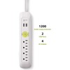 Power Strip Surge Protector with 4 Outlets and 2 Fast