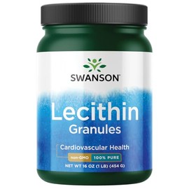 Swanson 100% Pure Lecithin Granules (Non-GMO) 16 Ounce (1 lb) (454 g) Granules