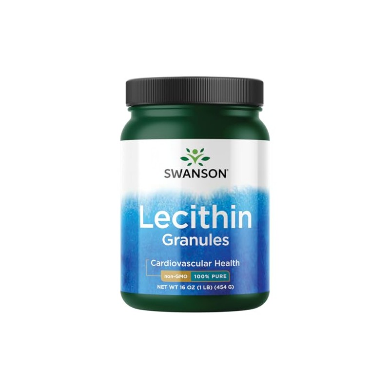 Swanson 100% Pure Lecithin Granules (Non-GMO) 16 Ounce (1 lb)