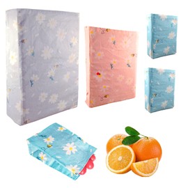 4 Pack Reusable Beeswax Food Bags Beeswax Packaging Bags Bread Bags Snack Bags Vegetable Storage Bags Sustainable Biodegradable Food Storage