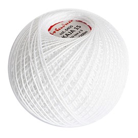 Cotton Crochet Yarn Double Mercerized Thread 220yd/200m Ball 1.05oz/30g Knitting Tatting Emroidery Size 15 White (0400)