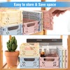 Sturdy Folding Crate, Pack of 4 Folding Baskets, Storage Basket,