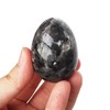 Manekieko Natural Black Labradorite Egg-Shape Meditation Chakra And Home Decor