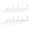 hykolity 10 Pack 4FT Linkable LED Utility Light Fixture, 4400lm,