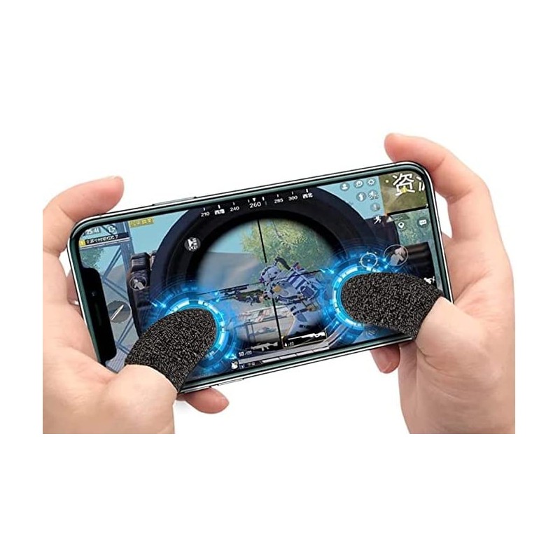 Mobile Gaming Finger Sleeve, Breathable Anti-Slip Thumb Sleeve Sock, Light