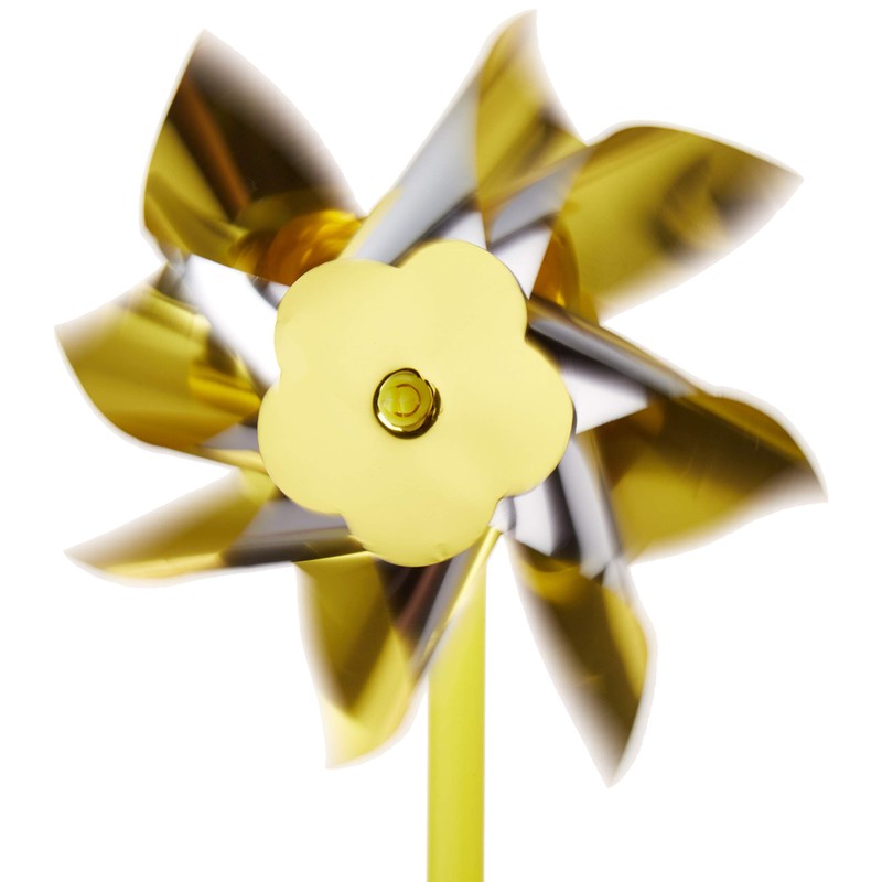 Bulk Pack 50 Gold and Silver Two-Tone Pinwheels - 12"