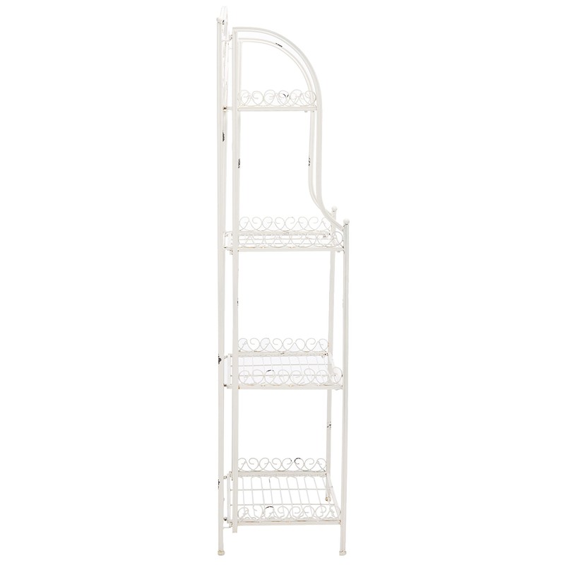 Safavieh PAT5014B Outdoor Collection Amaris Antique White Wrought Iron 4-Tier