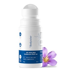 Be Bodywise 4% AHA BHA Underarm Roll on | With 2% Lactic Acid, 1% Mandelic Acid, 1% Salicylic Acid | Prevents Odour, Reduces Pigmentation | For Radiant Underarms | Suitable for Sensitive Skin | 50ml