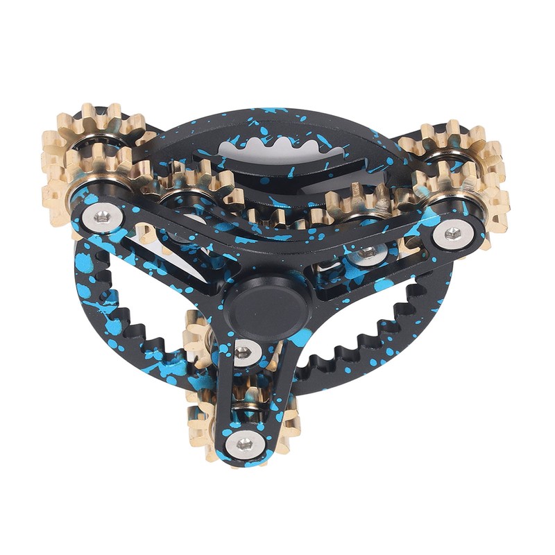Pure Brass Gears Linkage Hand Gyroscope Toy Break Bad Habits