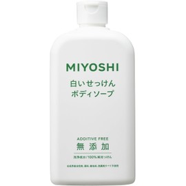 Miyoshi Additive-Free White Soap, Body Soap, 13.5 fl oz (400 ml) + Refill, 11.8 fl oz (350 ml) with Aronheur Original Mask Case