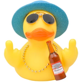 CoFuBcad 2.75" Yellow Duck Dashboard Decoration, Duck Car Ornament Cute Accessories with Hat Necklace Sunglasses Cool Prop Funny Office Festival Gifts