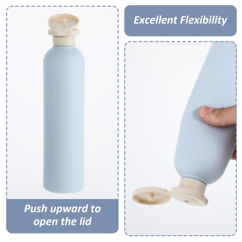Molain Squeeze Bottles, Pack of 2 Leak-Proof Squeeze Travel Containers,