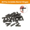 sourcing map 20Pcs Invisible Barrel Hinges, 4x25mm Brass Concealed Hinge,