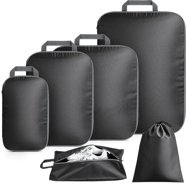 Sowgnaw Packing Cubes for Travel, 6 Set Lightweight Compression Travel