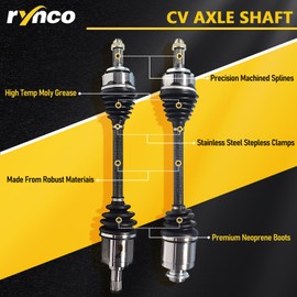 RYNCO CV Constant Velocity Drive Axle Shaft Compatible with Toyota 4Runner 1986-1995 SR5 DLX Sport, Toyota Pickup 1986-1995 SR5 DLX Base Cab Pickup, 2.4L 3.0L Left Right Front Driver Passenger