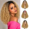 20" Kinky Curly Half Wig 210% Density Synthetic Half Wig