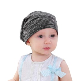 Sent Hair Kids Hair Cover Bonnet Satin Silk Lined Sleep Cap Adjustable Night Sleeping Bonnet Slouchy Beanie Hat for Baby,Child,Toddler,Infant,Teens(Black)