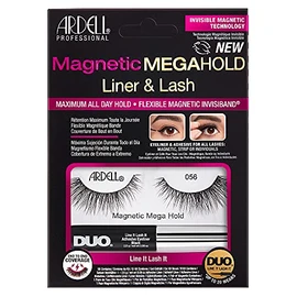 ARDELL Magnetic Megahold Eyelashes Magnetic (056) - Magnetic Eyelashes in Set with Magnetic Eyeliner, Continuous Magnetic Eyelash Band for Ultra Hold | Vegan & Reusable