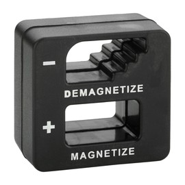 MeasuPro Demagnetizer and Magnetizer - Black - for Screwdrivers Tips, Bits, and Small Tools, Large or Big Screws, Drills, Drill Bits, Sockets, Nuts, Bolts, Nails and Precision Construction Tools