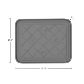 All Weather Boot Tray - Small Water Resistant Plastic Utility Shoe Mat for Indoor and Outdoor Use in All Seasons by Stalwart (Grey)