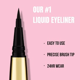 Rouge & Rogue - 100-Proof Liquid Eyeliner, Waterproof, Obsidian Black