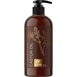 Maple Holistics- “Aceite de ricino puro para el cuidado corporal y de la piel, ideal para envolturas y compresas Aceite de ricino para cabello, piel y Na