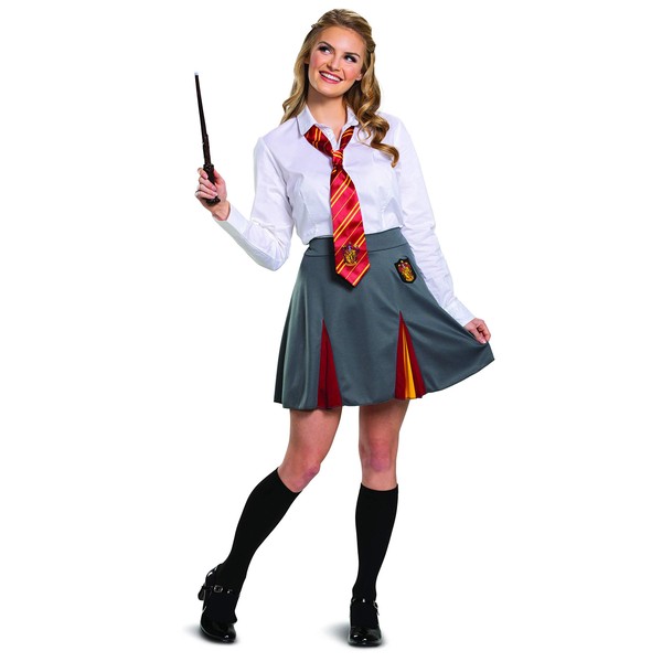Disguise Women's Harry Potter Gryffindor Gryffindor Costume Bottoms, Gray & Gold, Large 12-14 US